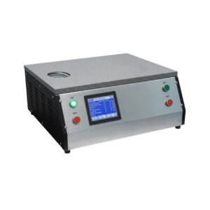 OPEMelt compact desktop induction melter with coil recess, touchscreen and control buttons