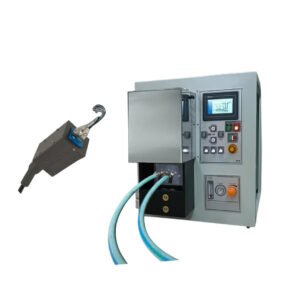 OPSOLO ROBRZ induction brazing generator with cooling hoses and mountable coil terminal head