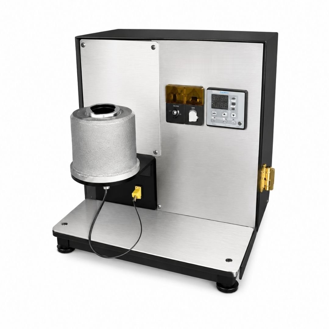 Benchtop induction melting furnace for gold and silver