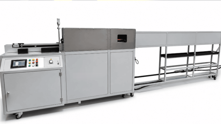 Tunnel furnace line for gold bar production with cooling conveyor