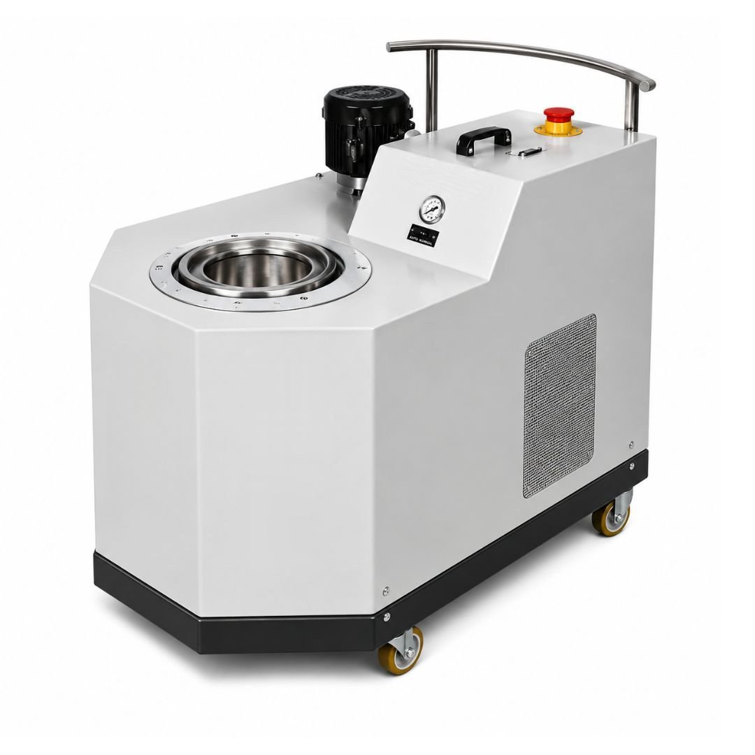 Vacuum chamber for investment casting with gauge and handle