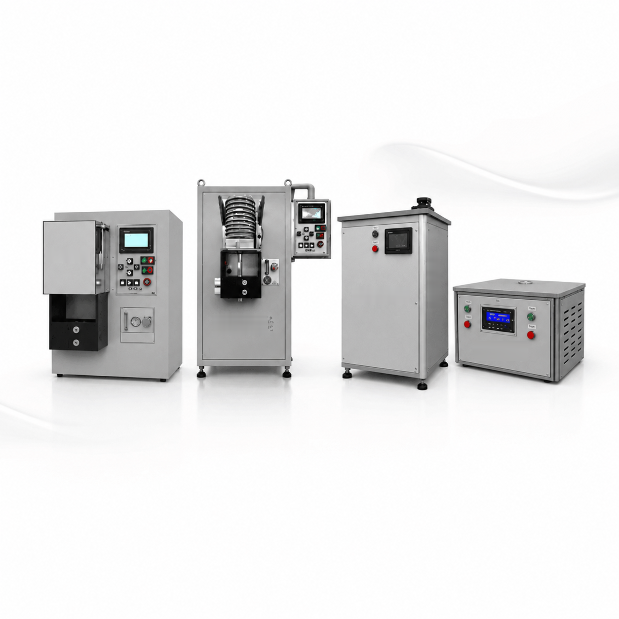 Range of four induction melting and casting furnaces